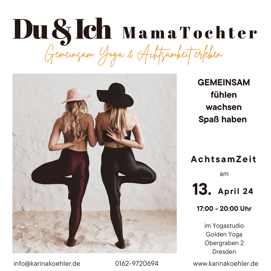 flyer mama tochter workshop karina köhler golden yoga Dresden